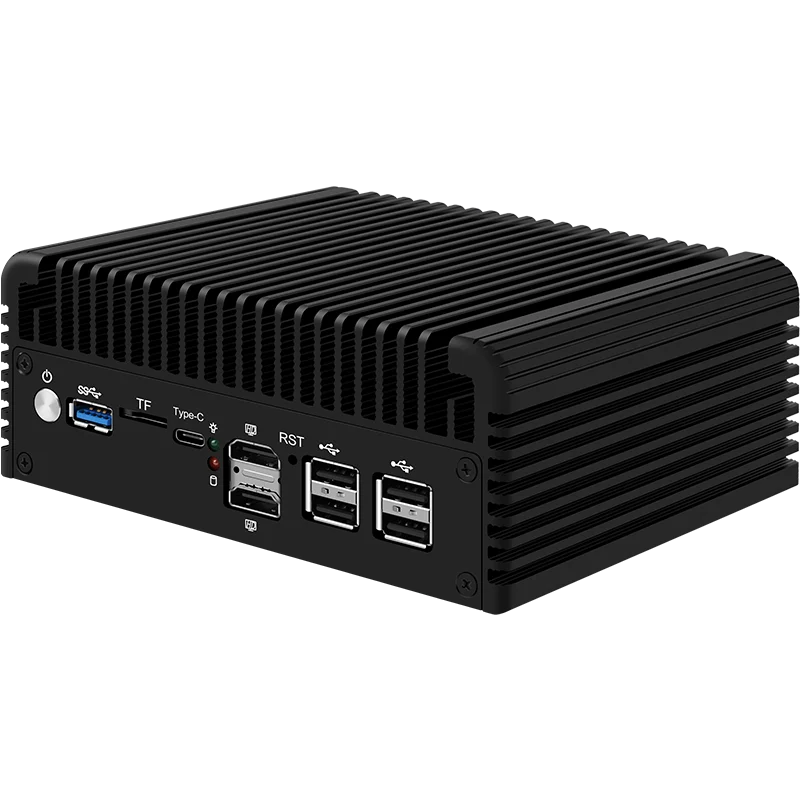 6 LAN 2.5G Firewall Router Intel 3 N355 N200 N150 N97 i226-V Fanless Mini PC DDR5 2xNVMe 1xSATA3.0 2xHD Type-C pfSense OPNsense