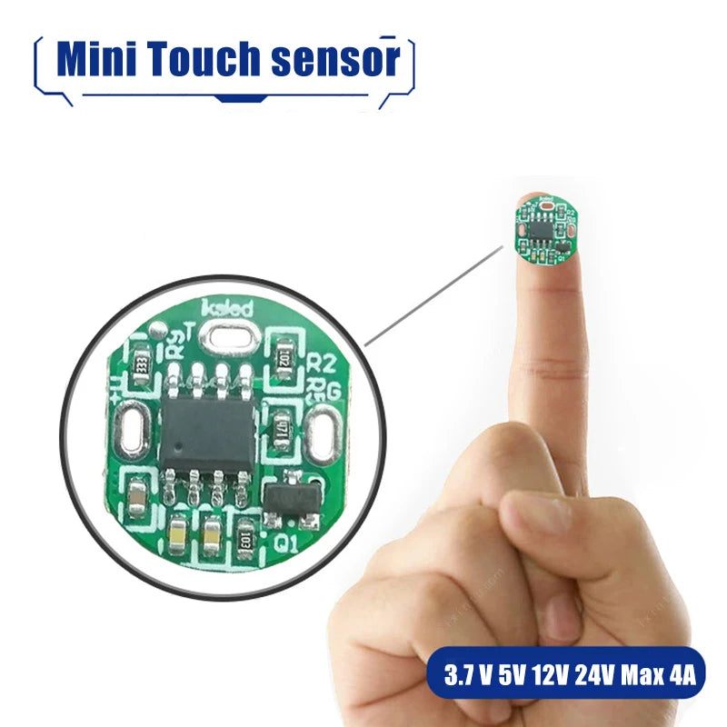 Mini Touch Switch Sensor Dimmable Switch Button Smart Home Switch Controller for DC3.7-24V Closet Corridor LED Strip Customized