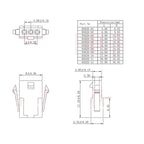 10/20/50sets 3.0 mm Micro-Fit 3.0 Connector Single Row Receptacle Housing 2 Pin 3 4 5 6 Circuit Plug House Terminal 43640 43645