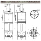12V24V PG42-775 High Torque Planetary Gear Motor with Encoder 42mm Low RPM Reducer CCW/CW Electric Engine RC Roller Gate Gearbox