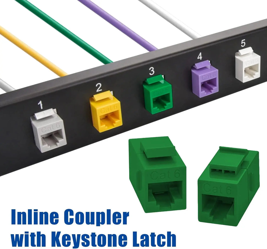 Colorful RJ45 Cat6 Straight-Through Keystone Module Extender Adapter CAT 6 Couplers Plug CAT6 Inline Coupler Keystone Jack Plug