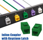Colorful RJ45 Cat6 Straight-Through Keystone Module Extender Adapter CAT 6 Couplers Plug CAT6 Inline Coupler Keystone Jack Plug