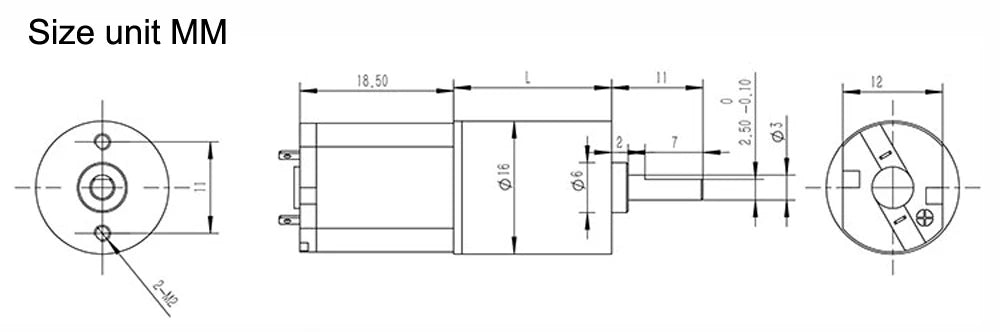 Bringsmart SR16-030 Planetary Gear Motor 12V Micro Motor Low Speed Small Motor Slow Speed Large Torque DC Motor Customized