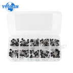 200/480/840pcs TO-92 Transistor Kit Assortment Box BC547 BC327 BC337 2N2222 3906 C945 PNP/NPN Transistors Set Electronics Kit