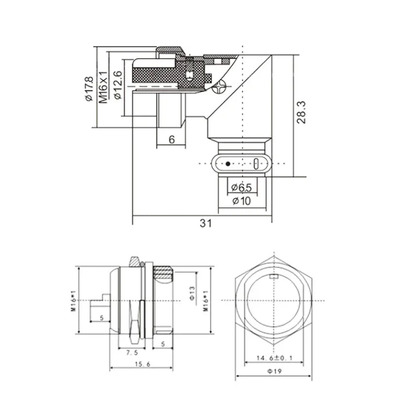 5/10 Sets GX16 2/3/4/5/6/7/8/9 Pin Aviation Connector Male Female 90 Degree Right Angle M16 Circular Cable Plug Socket