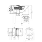 5/10 Sets GX16 2/3/4/5/6/7/8/9 Pin Aviation Connector Male Female 90 Degree Right Angle M16 Circular Cable Plug Socket