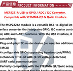 MCP2221A Type-C Signal Converter Board STEMMA QT Qwiic USB Measurement Module for Arduino