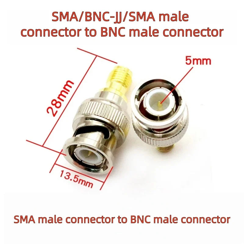 SMA Male Plug to BNC Female M/F Radio Antenna Connector RF Converter M/F Radio Antenna Adapters Kit Coaxial SMA to BNC Adapter