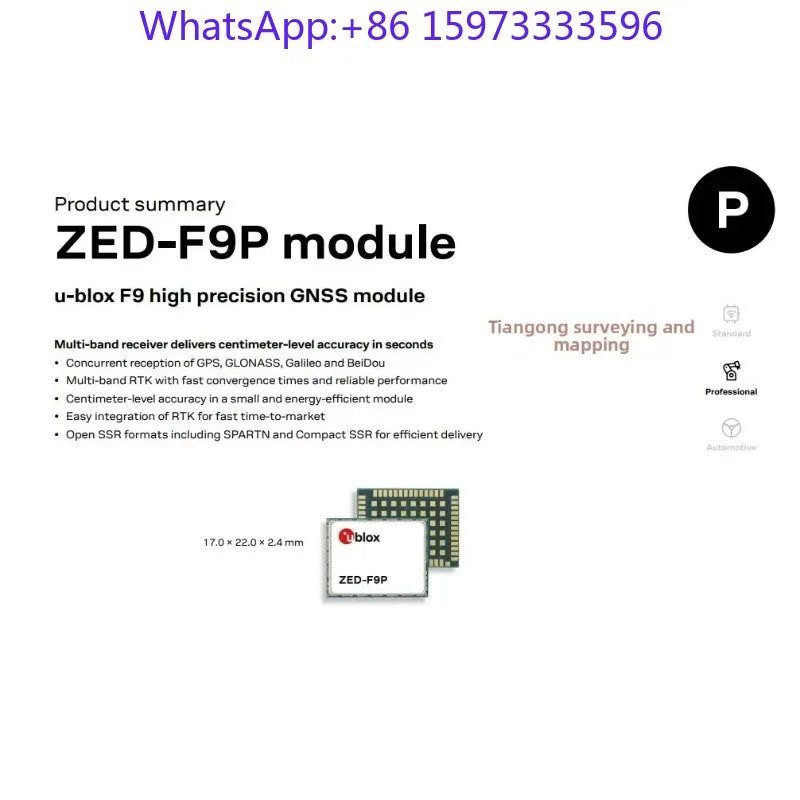 High‑Precision RTK Positioning Module ZED‑F9P F9K‑01B 02B 04B for Centimeter‑Level Location Industrial