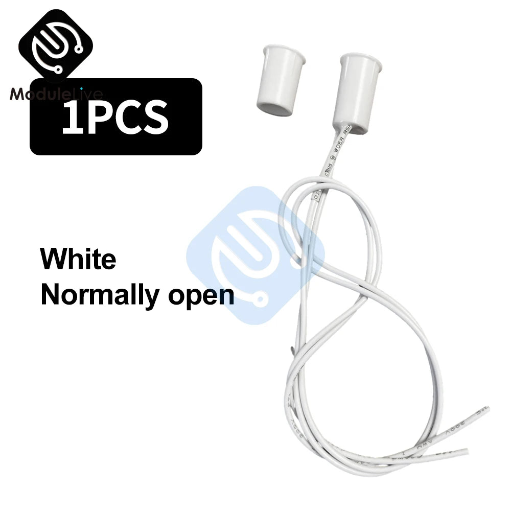 1/5PCS Magnetic Reed Switch RC-33 NC Recessed Wired Window Door Contact Sensor Detector for Home Security Burglar Alarm Systems