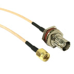 SMA Male to BNC Female Bulkhead Nut Pigtail Cabel Adapter RG316 30cm Long