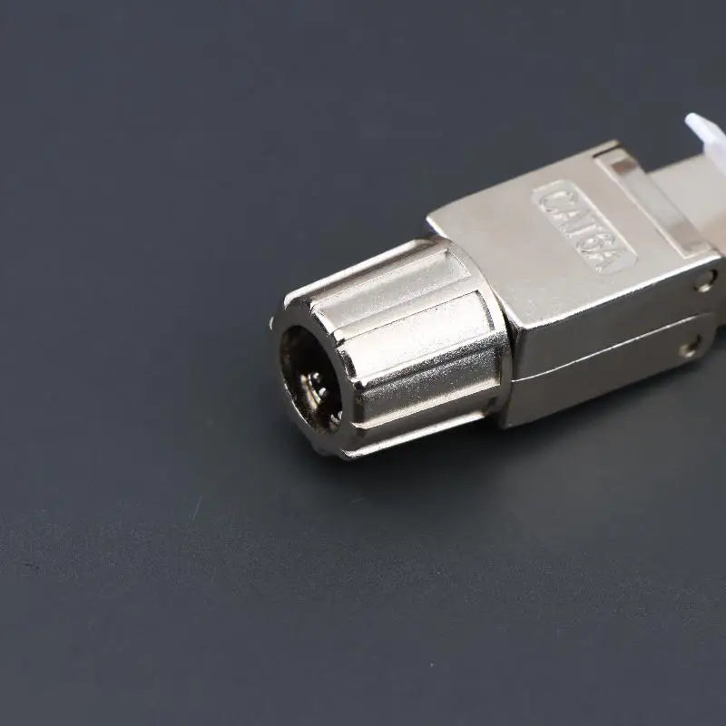 1Pc Zinc Alloy Shielded Ethernet Termination Plugs Cat7 Cat6A Cat8 RJ45 Connector Tool-Free