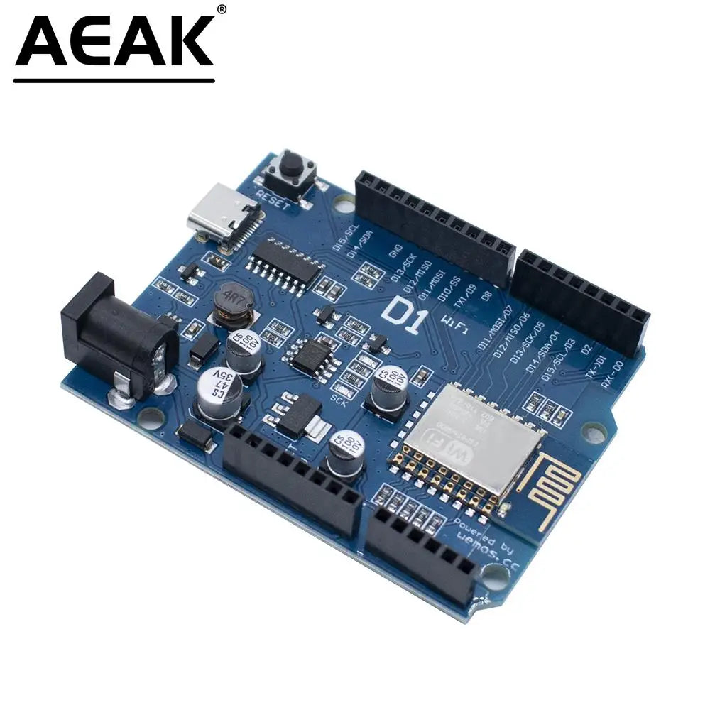 WeMos D1 UNOR3 CH340 ESP-12E CH340G WiFi Development Board Based ESP8266 Shield Smart Electronic PCB For Arduino Compatible IDE