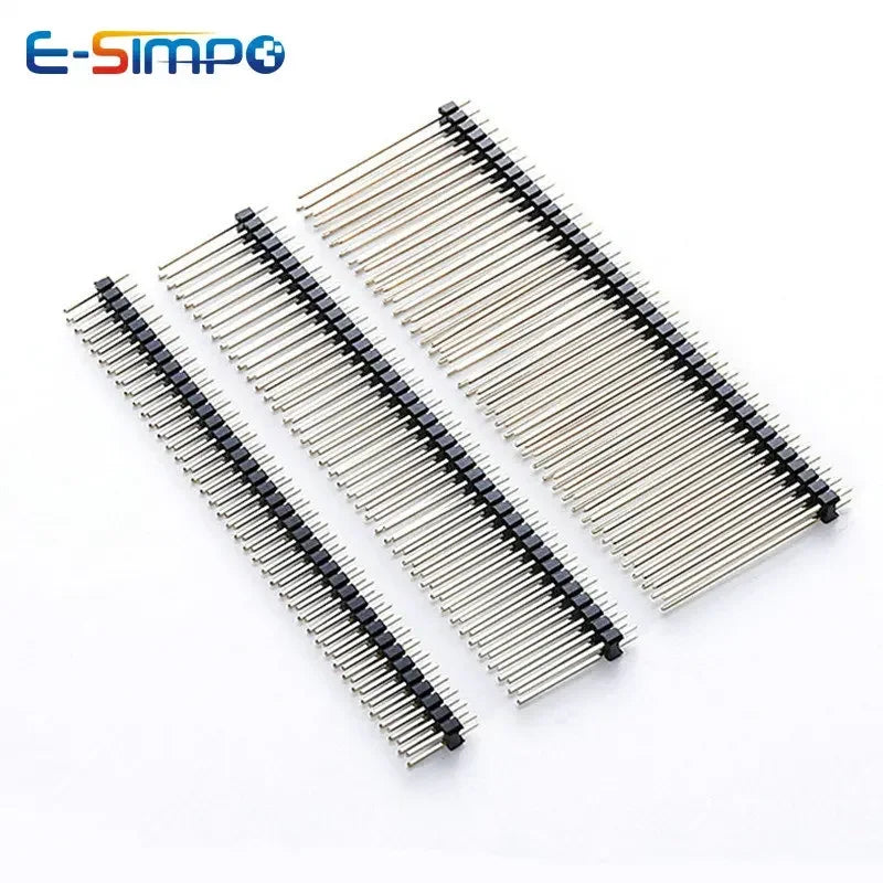 5pcs 2.54mm Pin Header Double Row Single Plastic 2X40P L8.5/9.5/11.4/13/15/21/25/30mm Straight  Gold Board Spacer Male Berg