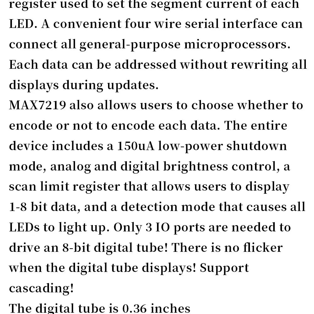 MGQH TM1637 4Bits / TM1638 / 74HC595 8 bit Digital LED Display Module 7 Segment 0.36Inch Clock RED Anode Tube Four Serial Driver