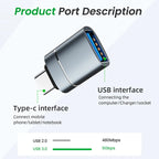 1/2PC Type C To USB 3.0 OTG Adapter USB C Male To USB Female Converter For Laptop Macbook Samsung Xiaomi USB C OTG Connector