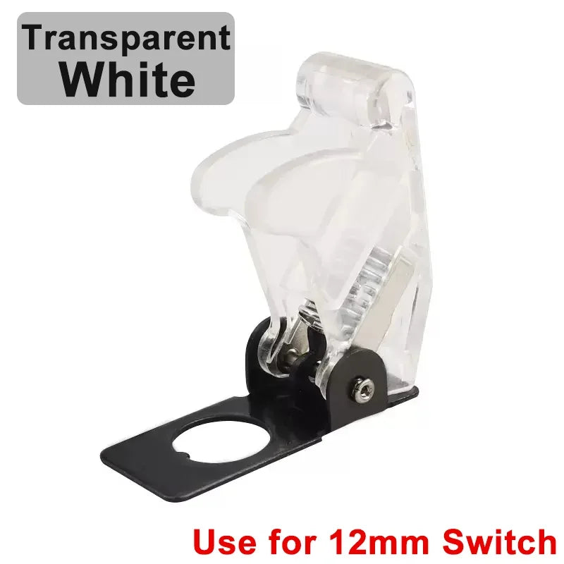 Auto Car Boat Truck Illuminated Led Toggle Switch ON OFF With Safety Aircraft Flip Up Cover Guard 12V20A transparent