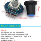 MGQH 360 Degrees Rotary Encoder Module For Arduino Brick Sensor Switch Development Board KY-040 With Pins