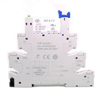 10Pcs 41F-1Z-C2-1 HF41F 5-ZS 12-ZS 24-ZS 5V 12V 24V 230V 6A 1CO Slim/SSR Relay Mount On Screw Socket with LED Wafer Relay