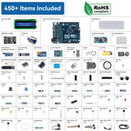 SunFounder 3-in-1 Super Starter Kit with Original Arduino Uno R4 Minima, IoT&Smart Car Projects, ESP8266 WiFi, 50+ Tutorials