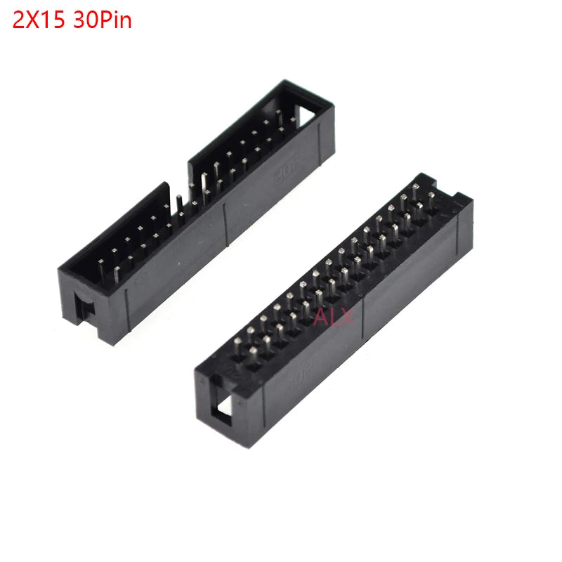 5/10pcs Dip 6/10/20/26/34/40 Pin 2.54mm Pitch Male Socket Straight Idc Box Headers Pcb Connector Double Row 10p/20p/40p/50p Dc3