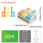 10/50 PCS Universal Compact Mini Fast Wire Connectors Lever Nut Crimp Splitter Electrical Conductors Push-in Home Terminal Block