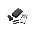 5/10Pcs Type C USB 3.1 Connector Welding Male Plug 24Pin DIY Data Cable Accessories Data line interface Black and White