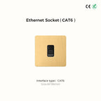 Avoir Gold Rocker Toggle Switch Brass Lever Switch Home Accessories Cat6 Type C EU Sockets And Switches 220V Push Button 86 Type