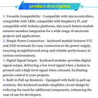 1/5/10Pcs 4Bits Independent Button Module for Single-Chip Microcontroller Raspberry-Pi Arduino