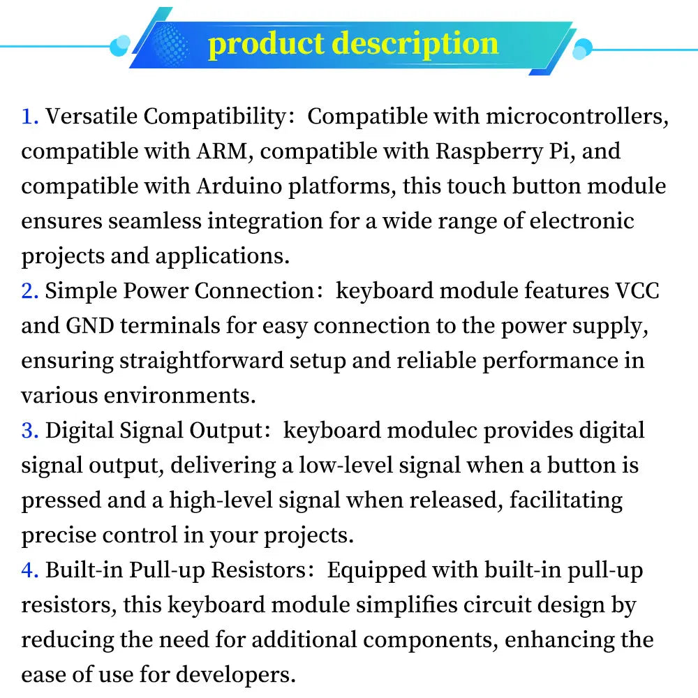 1/5/10Pcs 4Bits Independent Button Module for Single-Chip Microcontroller Raspberry-Pi Arduino