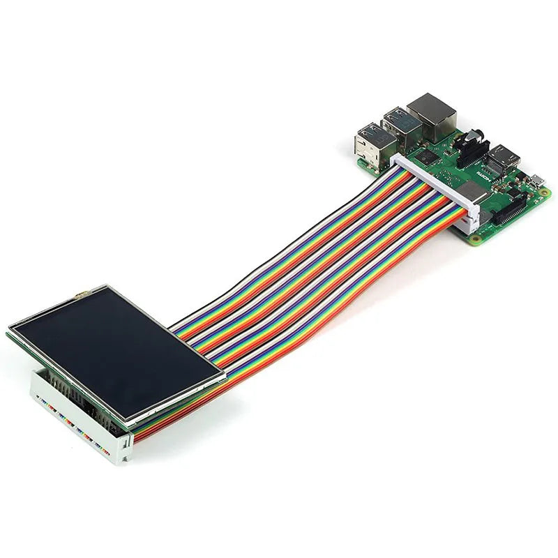 40-Pin GPIO Extension Cable - 8 Inch Male to Female Ribbon for Raspberry Pi 5/4/3/2 & 3.5/5 inch TFT Touch Screen Display