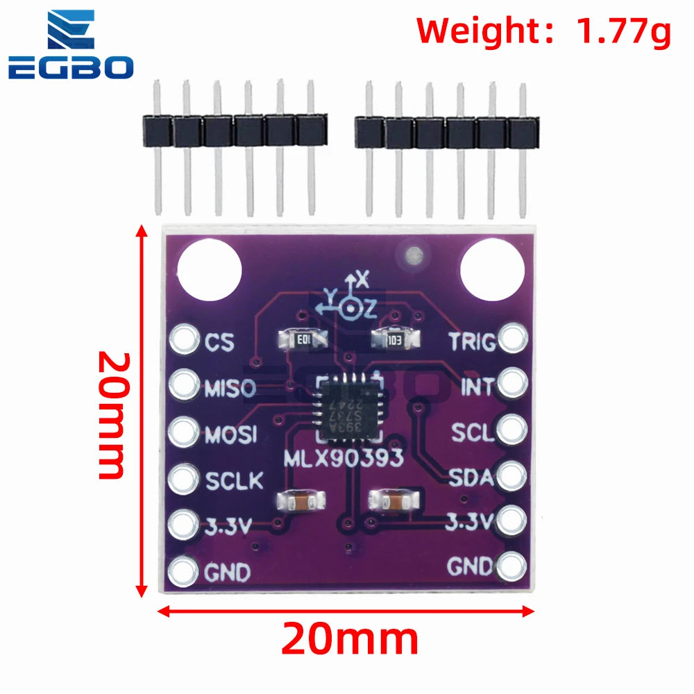 MLX90393 three digital Hall sensor 3D position of the rotational angular displacement Sensor Board Contactless for arduino