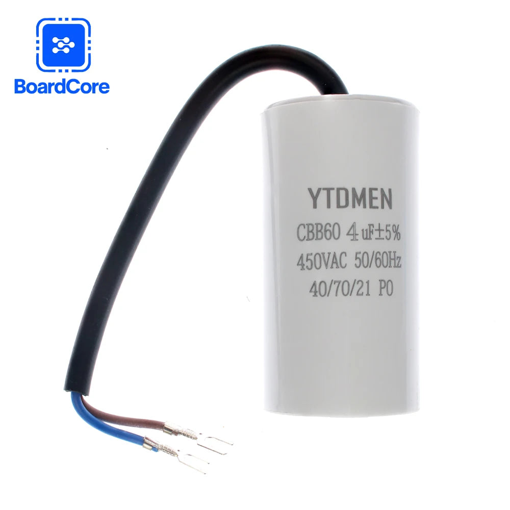 CBB60 450V 5% Motor Run Capacitors 3/4/5/6/8/10/12/14/15/16/18/20/25/30/40/45/50/60UF AC Starting Capacitor for Washing Machine