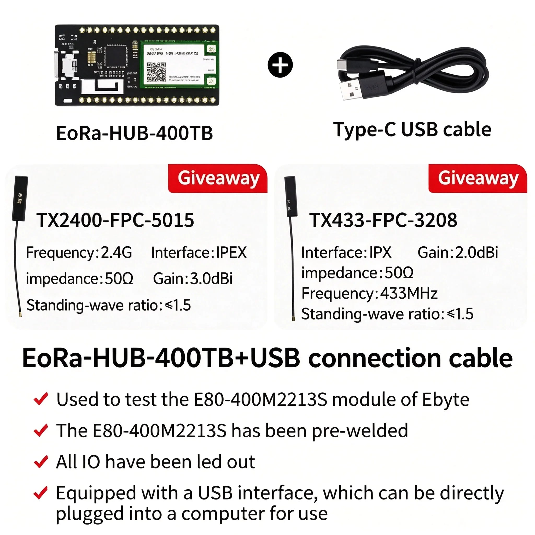 EoRa-HUB-900TB EoRa-HUB-400TB ESP32-S3 Development Board LR1121 Dual-Band LoRa Module LoRaWAN Hub Gateway Bluetooth WiFi Support