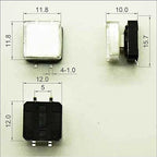 10Sets 12x12x10mm Tact Switch With Plastic Caps Momentary Tactile 4PIN SMT DIP Push Button Switch Micro Key Button