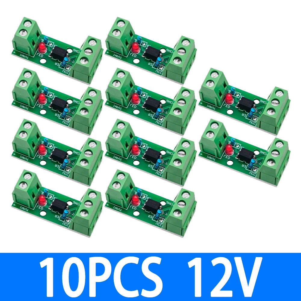 1 Channel Way Optocoupler Isolation Module PC817 EL817 3V-5V 12V 24V Photoelectric Isolator Rail Holder PLC Drive Motor Board