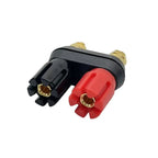 2-Pack Premium Gold Plated Banana Plugs Red Black Easy Install Secure Audio Connectors for Amplifier Speaker Universal Fit DIY