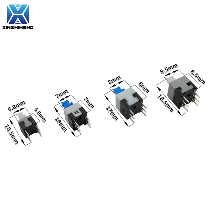 (10-100PCS) Micro Tact Push Button Switch Self-Lock/Reset 6Pin 5.8x5.8mm 7x7mm 8x8mm 8.5x8.5mm for PCB Repair/Electronics DIY