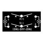 ARROWS 6Pin (ON)-OFF-(ON) DPDT Momentary Switch12V UP/DOWN Polarity Reverse Rocker Switch for ARB/Carling/NARVA Replace