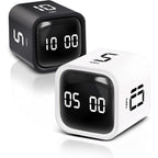 Adjustable Cube Timer - 5/10/30/60 Minute Countdowns, Settings - Pause, Resume, Silent, Vibrate & Sound Alarm for Work, Study