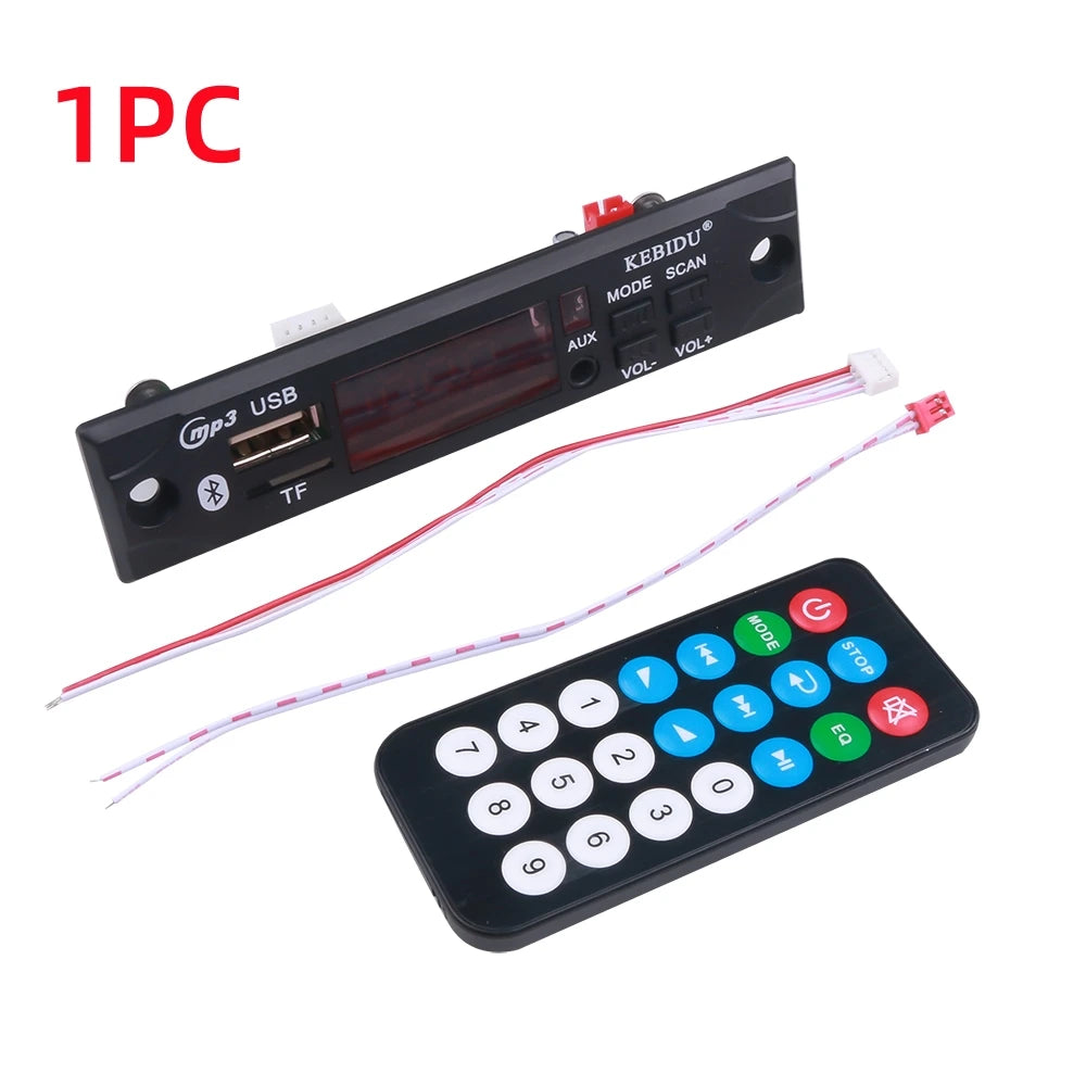 1-10PCS Bluetooth 5.3 Car Kit Wireless MP3 Decoder Board Audio 12V WMA Car Music Player Module Lossless Audio USB AUX TF Radio