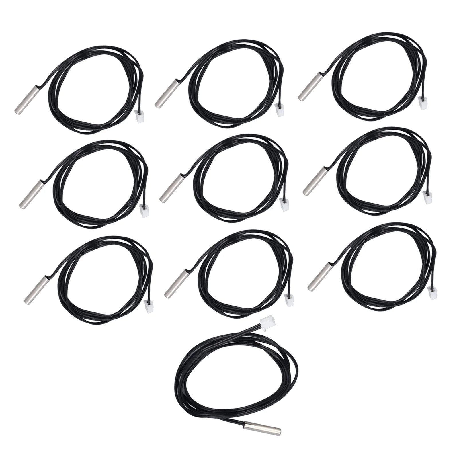10Pcs Thermistor Sensor NTC Temp Temperature Probe 5x25mm Cylindrical Head for Measuring10K B3950