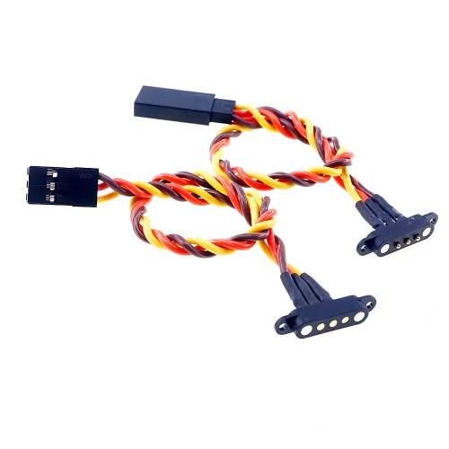 1/5 Pairs Magnetic Snap-on JR Servo Extension Cable for RC Drone Glider Airplane Models 60 CoresDIY Upgrate