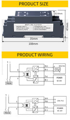 AC DC Current Transmitter 4-20mA 0-10V Current Transducer 0-1A 0-2A 0-5A 0-10A 4-20mA Current Sensor RS485 Current Transmitter