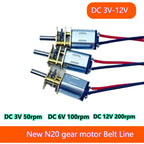 New Precision GA12-N20 Reduction Motor with Wire 3V 50rpm 6V  100rpm 12V  200rpm Micro DC Gear Reduction Motor