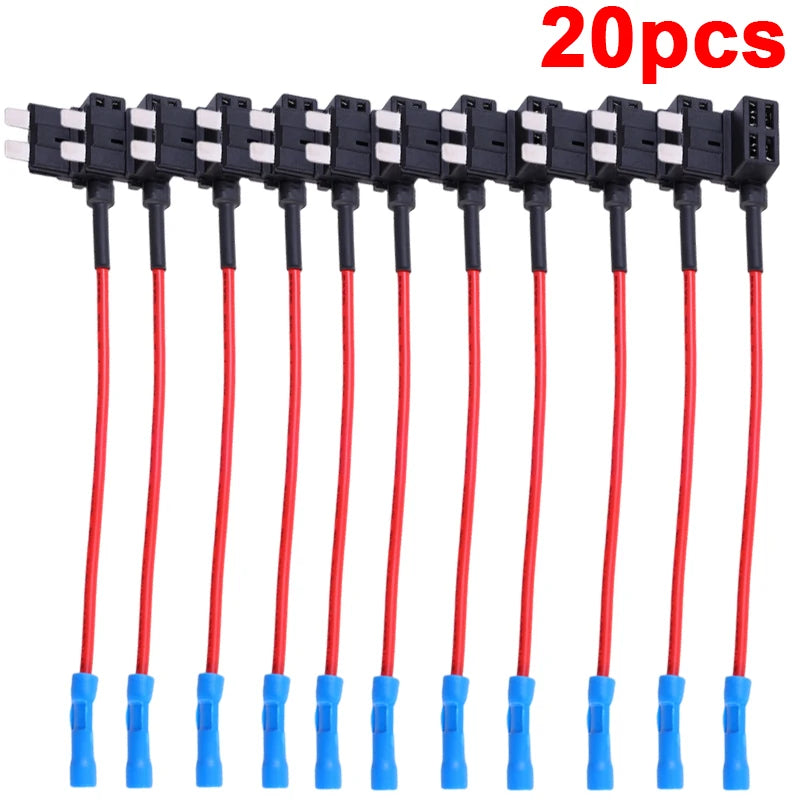 32V MINI SMALL MEDIUM Size Car Fuse Holder Add-a-circuit TAP Adapter Micro Mini Standard ATM Blade Fuse for Cars Vans 20/10/5pcs