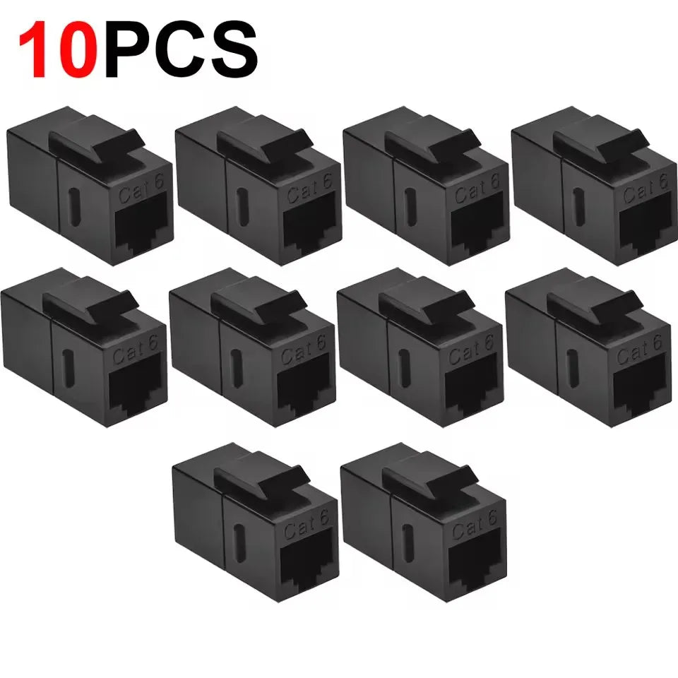 10/6/2PCS CAT6 RJ45 Keystone Jack Coupler Cat6 RJ45 Keystone Couplers Ethernet Connector Female To Female Lan Cable Extender