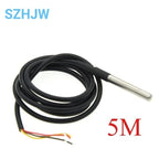 DS18B20 Stainless Steel Package 1/2/3/5Meter 100/200/300/500CM Waterproof 18b20 Cable Probe Temperature Sensor