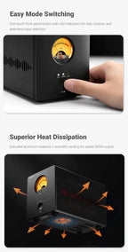 AIYIMA A20 MONO PFFB TPA3255 Power Amplifier 300W Class D MONO Amp XLR RCA TRS Input Sub Out HPF Home Audio 12V Trigger VU Meter