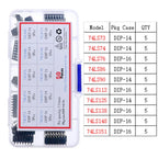IC Integrated Circuit Chip Assortment Kit DIP SMD series 74HCXX 74LSXX CD4000 Common CMOS Logic IC Sockets set DIY Mix Pack